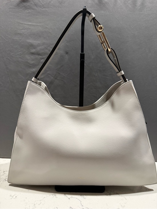 Furla Handbags - Furla Soft Hobo Shoulder Bag in Light Gray with Black Strap